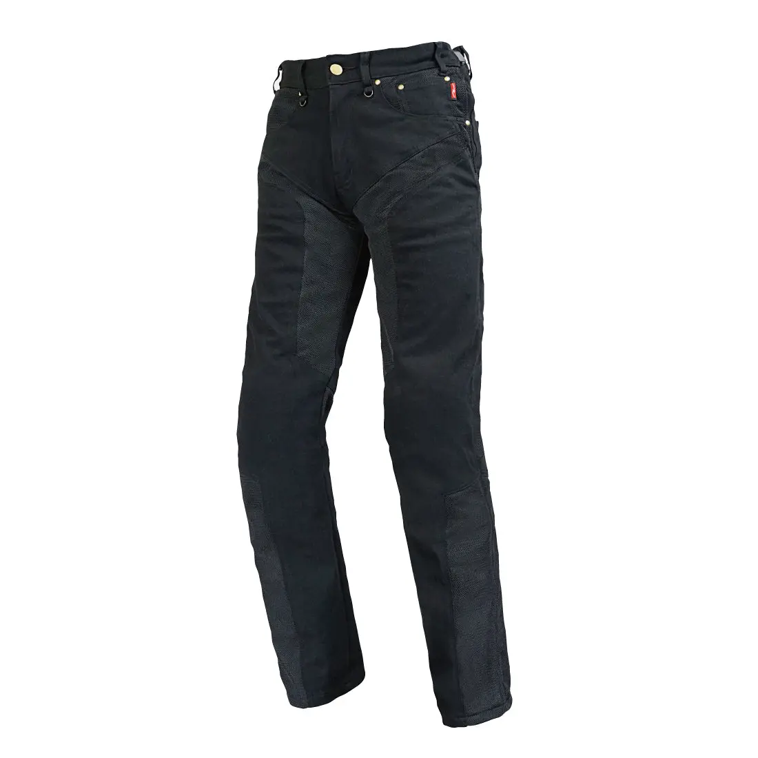 Rough And Road Half Mesh Stretch Black Denim Pants Lf[Rr7509lf] 1