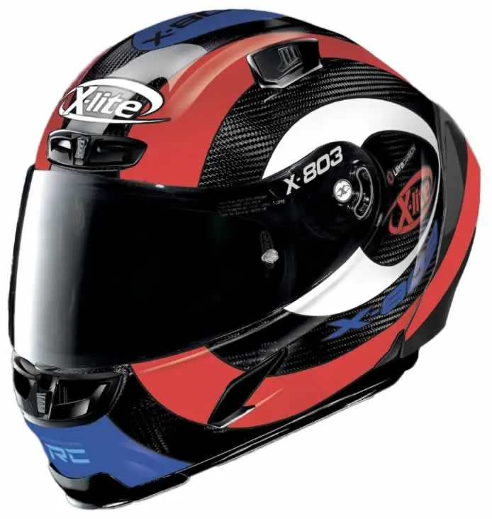 X-Lite X-803 Rs Ultra Carbon Hattrick Red/Blue #72 1