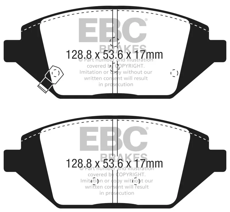 Ebc Greenstuff Front Brake Pads For 2016–Present Chevrolet Spark 1.4L 1