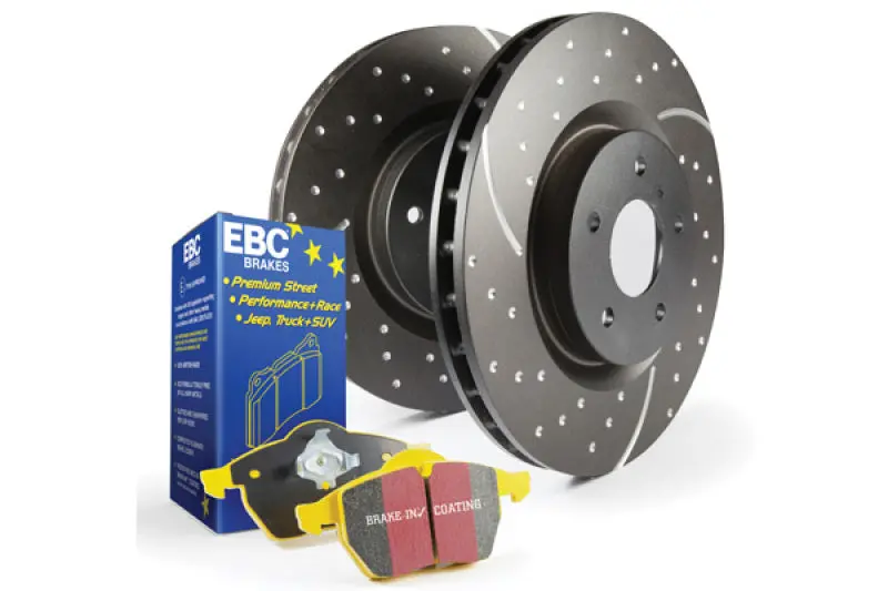 Ebc Yellowstuff Performance Brake Pad & Drilled/Slotted Rotor Kit – S5 Series Compatible 1