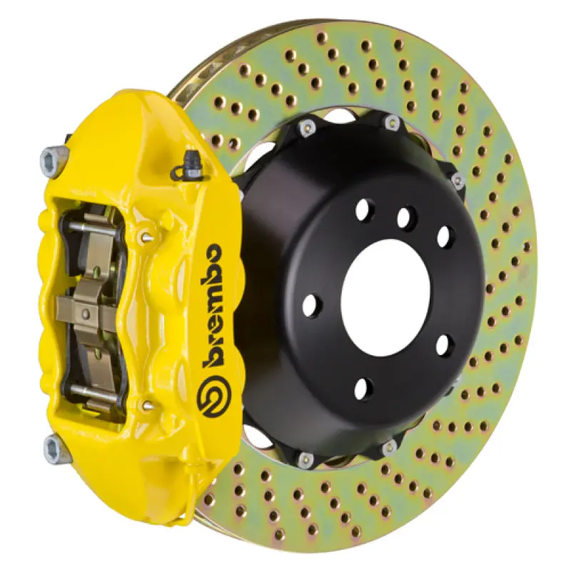 Brembo Gt Big Brake Kit Front Rotors For Volvo C30 (2008–2013) – 365X29Mm Drilled, Two-Piece, Yellow Coating 1