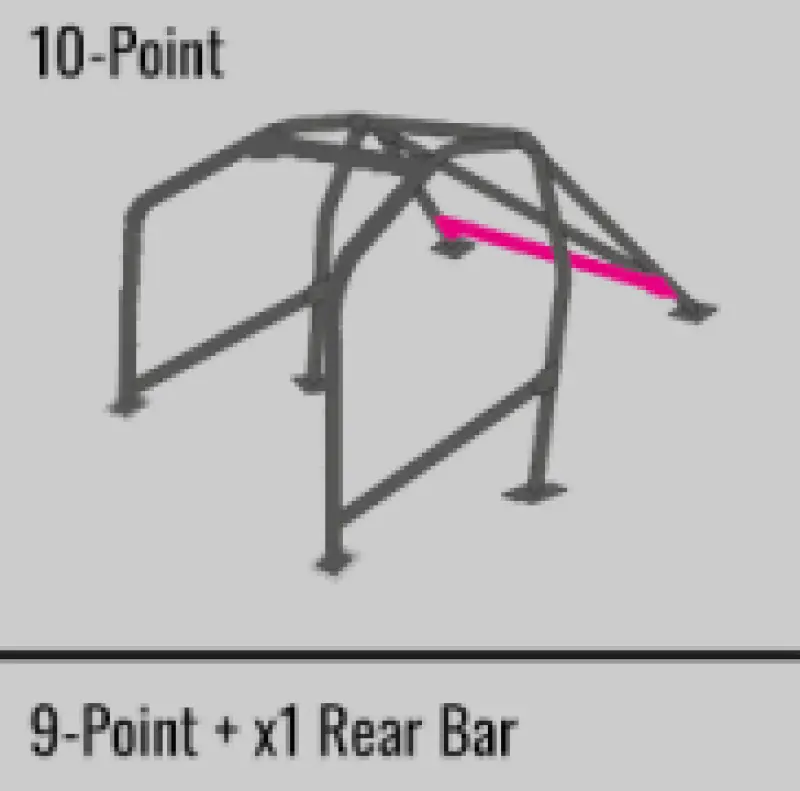 Cusco 10-Point Black Roll Cage – Dash-Through Design, Fits Subaru Impreza Gda/Gdb (2001–2007) 1