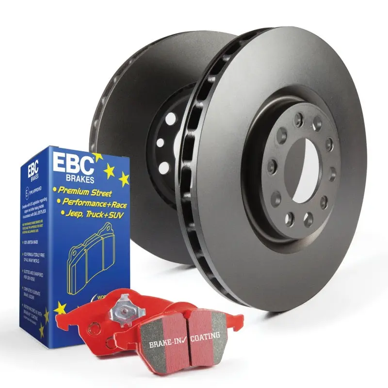Ebc Redstuff High-Performance Brake Pad & Rk Slotted Rotor Kit 1