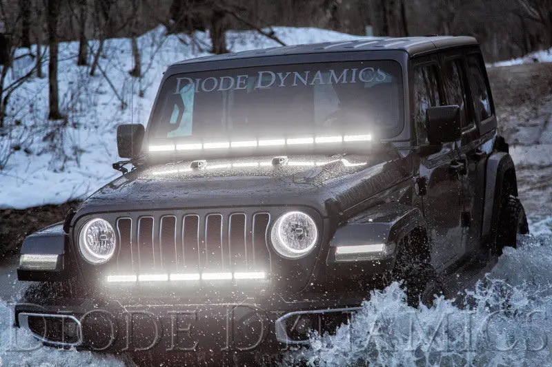 Diode Dynamics Ss50 Led Hood Light Bar Kit For 2018–2021 Jeep Jl Wrangler & Gladiator – White Combo Output 2