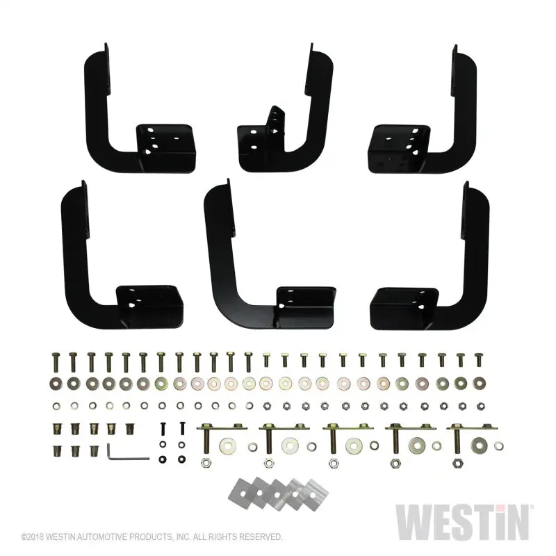 Westin Running Board Mount Kit For 2009–2018 Dodge/Ram 1500 Quad & Crew Cabs – Matte Black Finish 1
