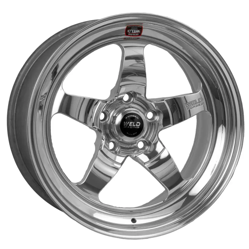 Weld S71 18X7 Polished Aluminum Wheel — 5X4.5 Bolt Pattern, 5.2In Backspace, Medium Pad 1