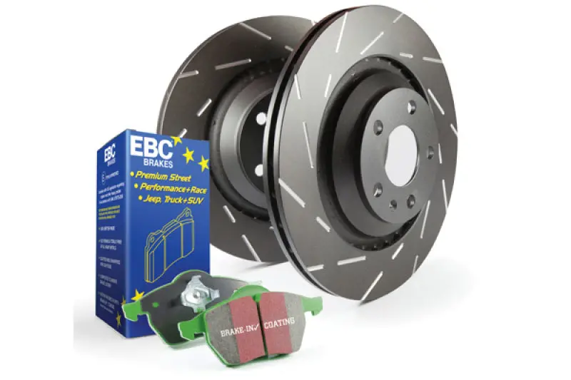 Ebc Greenstuff Brake Pads And Usr Drilled & Slotted Rotors Kit 1