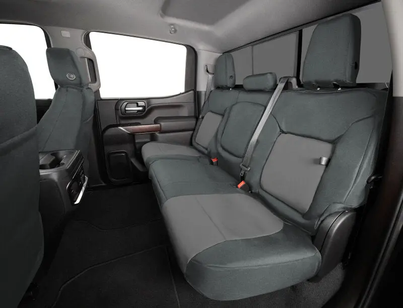 Covercraft Endura Precisionfit Front Row Seat Covers For 2021–2024 Jeep Grand Cherokee – Charcoal/Silver Two-Tone 1