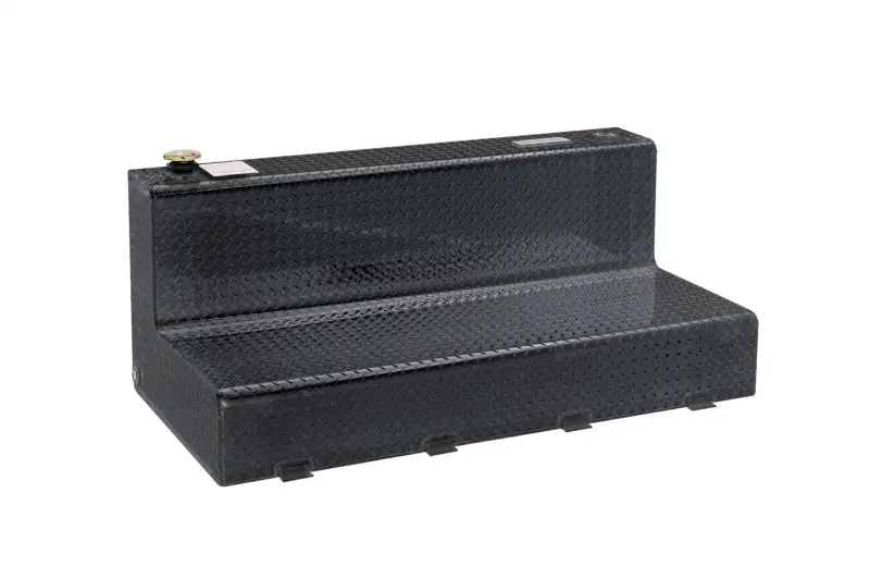 Deezee L-Shaped Aluminum Utility Tank – 92-Gallon Black Tread Finish 1