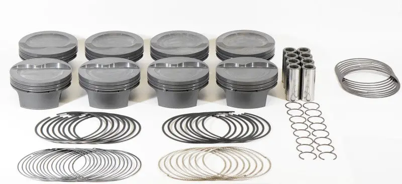 Mahle Ms Forged Piston Set – Small-Block Ford 363Ci, 4.125" Bore × 3.4" Stroke, 5.4" Rod, -16Cc Dish, 9.4:1 Cr 1