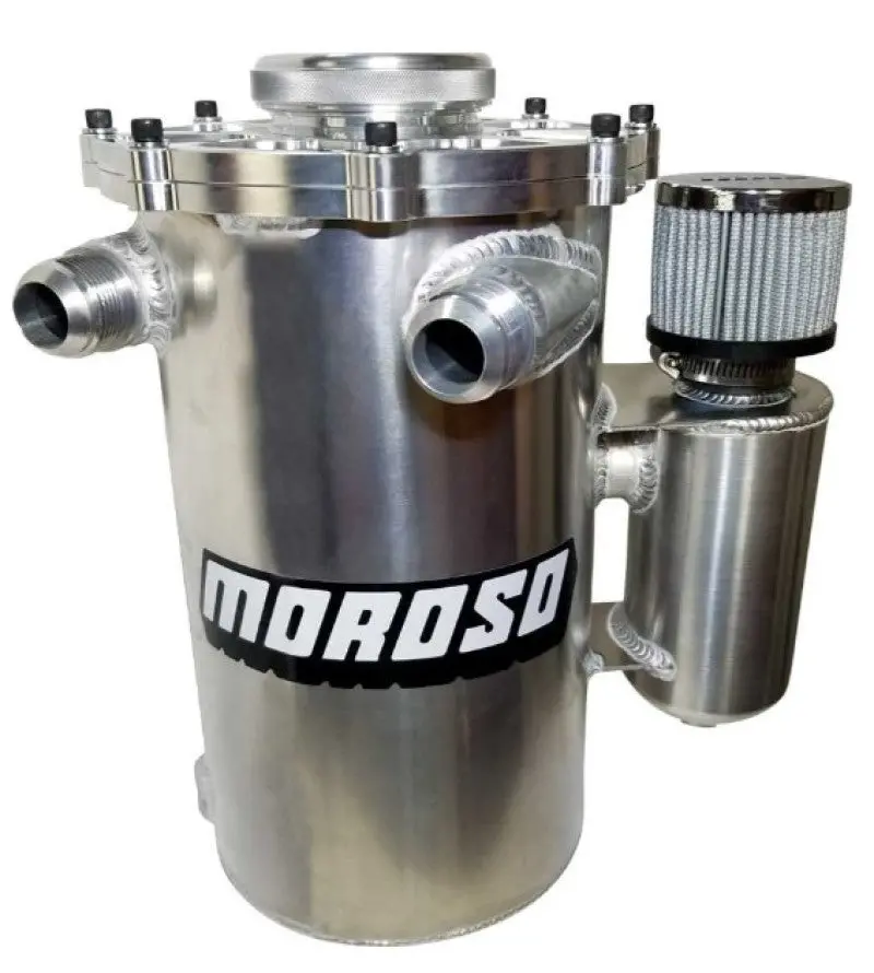 Moroso Pro Mod Dry Sump Oil Tank – 13" Tall, 7" Diameter, Two-Piece Construction, 16An Fitting 1