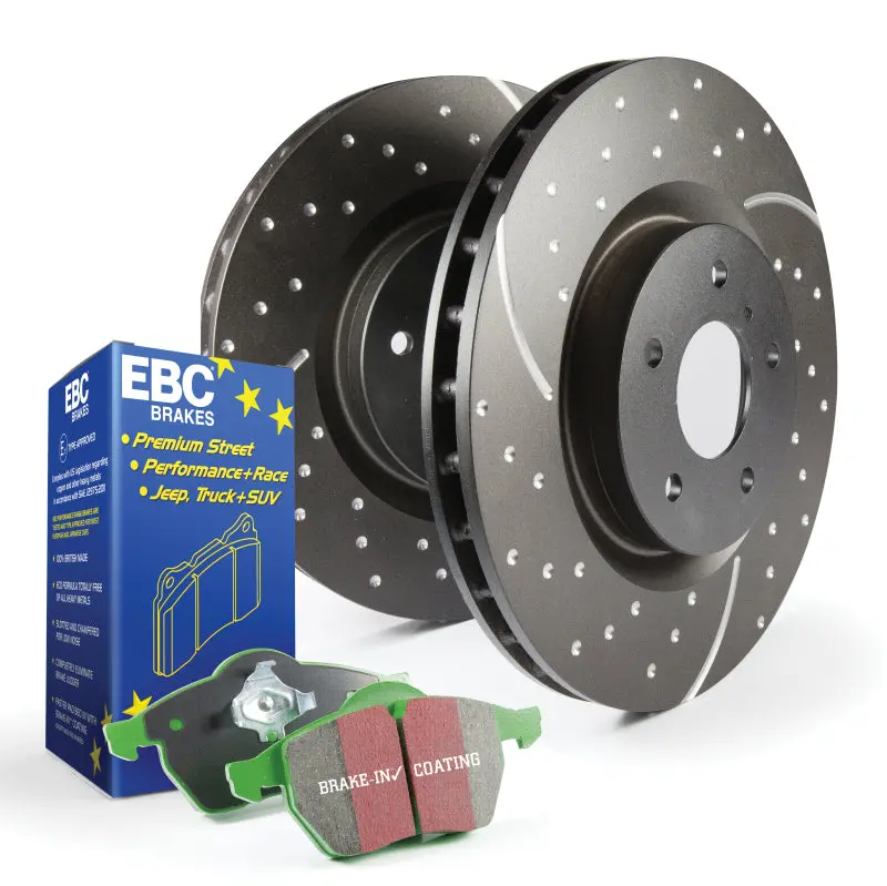 Ebc Greenstuff Brake Pad & Gd Slotted Rotor Kit – High-Performance Street Package 1