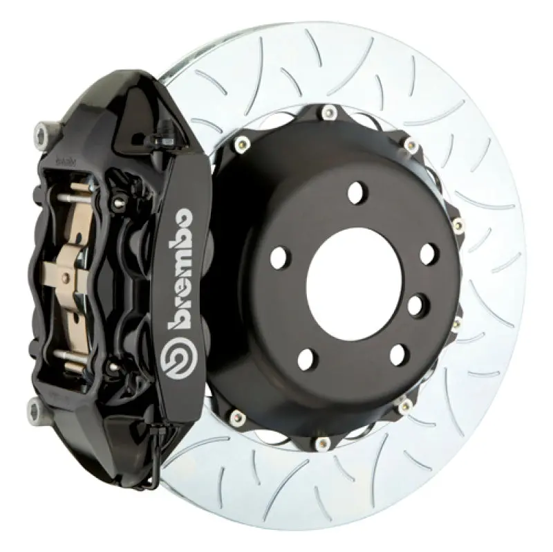 Brembo 08-13 M3 (E90/E92/E93) Rear Gt Bbk 4 Piston Cast 380X28 2Pc Rotor Slotted Type-3-Black 1
