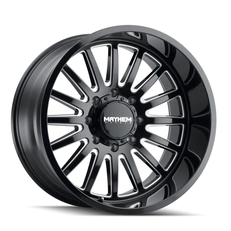 Mayhem 8114 Utopia 22X12 / 6X139.7 Bp / -44Mm Offset / 106Mm Hub Black W/ Milled Spokes Wheel 1
