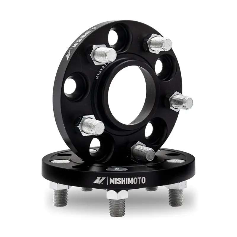 Mishimoto 5X108 Wheel Spacers – 20Mm Thickness, 63.3Mm Hub Centric, M12 Thread, Matte Black 1