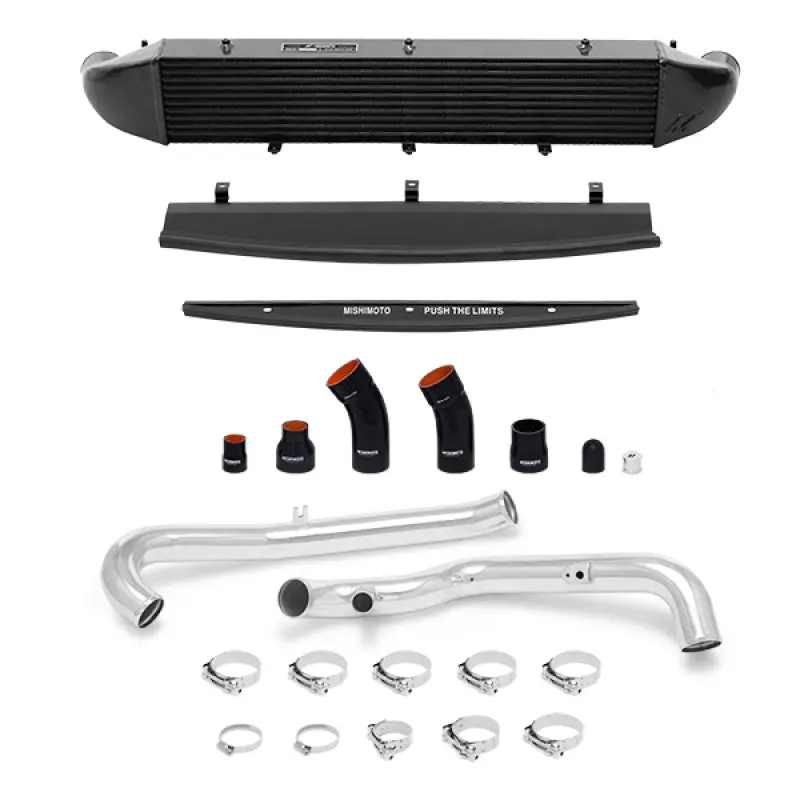 Mishimoto Front-Mount Intercooler Kit For 2014–2016 Ford Fiesta St 1.6L – Black Core With Silver Piping 2