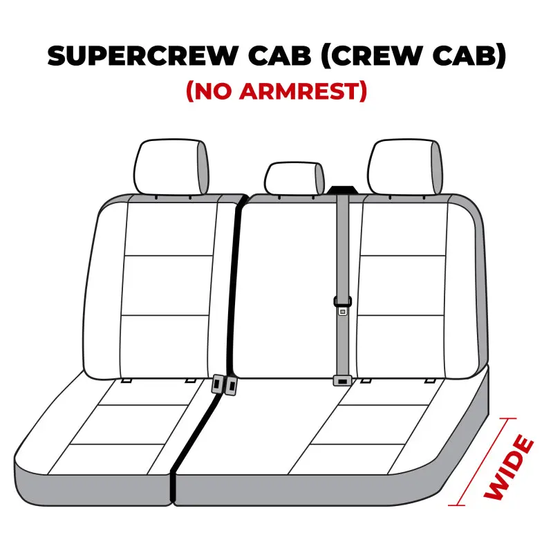 Covercraft Polycotton Seatsaver For 2019–2024 Ford F-250 – Custom-Fit Second Row Seat Covers In Charcoal 1