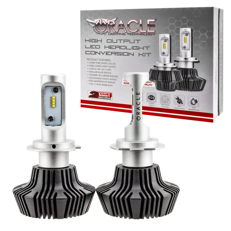Oracle H7 Led Headlight Bulbs – 4000-Lumen Pair, 6000K Cool White Output 1