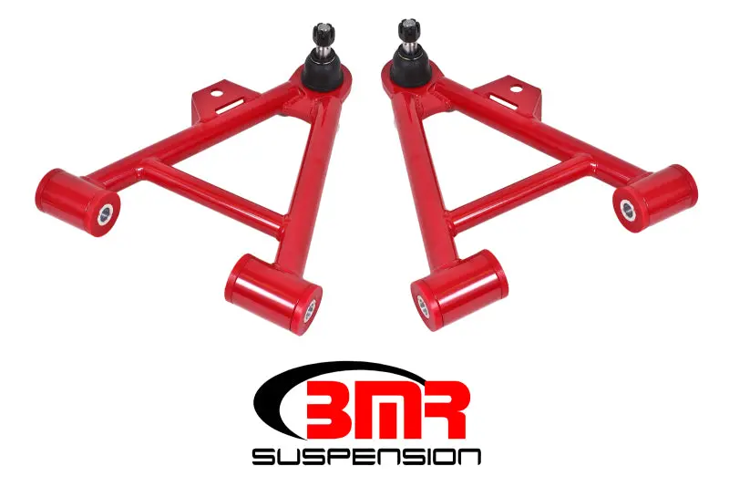Bmr Lower Control Arms For 1979–1993 Fox-Body Mustang – Non-Adjustable, Coilover-Ready, Polyurethane Ball Joint, Red Finish 1