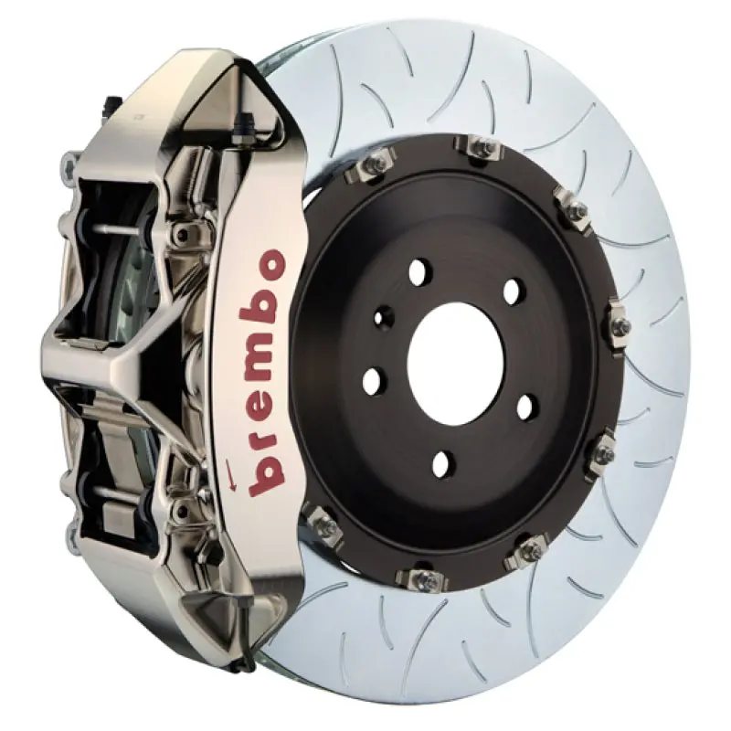 Brembo Gtr Big Brake Kit For Lexus Lc500 (2017+) And Ls500 (2018+) – Front, 6-Piston Billet Calipers, 405X34Mm Two-Piece Slotted Rotors, Nickel Finish 1
