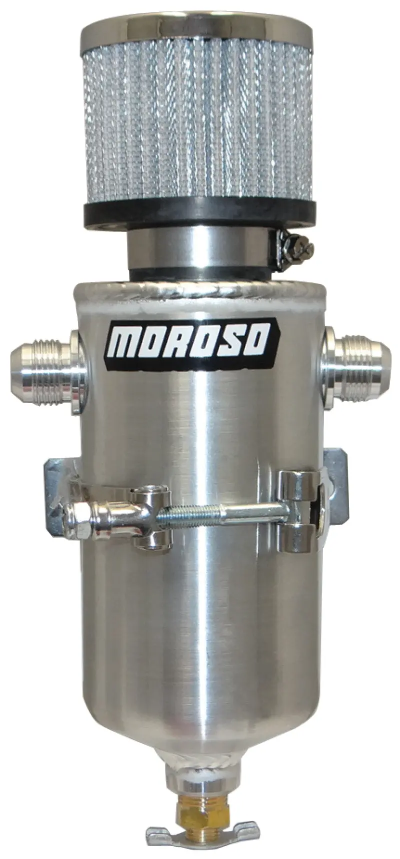 Moroso Aluminum Breather Tank & Catch Can – Dual -10An Male Ports, Dual-Function Oil Separation System 1