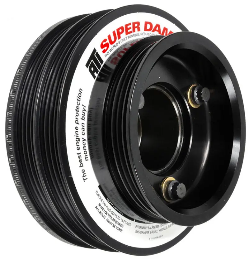 Ati Aluminum Harmonic Damper For Nissan Rb26Dett (R32 Only) – 5.67”, Dual-Groove, Includes Power Steering Pulley 1