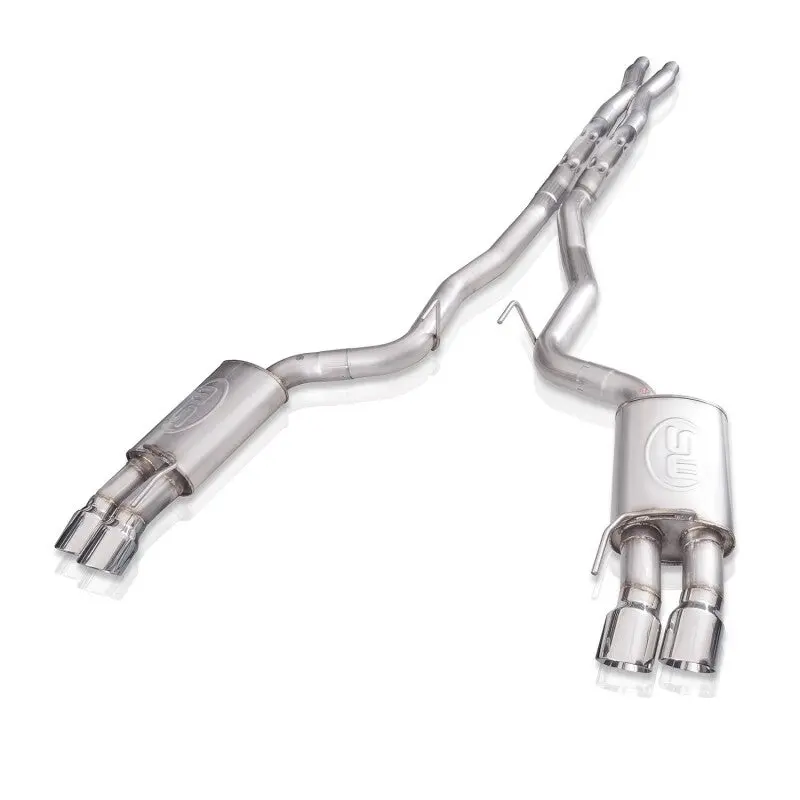 Stainless Works Legend Series Cat-Back Exhaust System For 2018–2021 Ford Mustang Gt – 3-Inch X-Pipe With Quad Tips, No Active Valves 1