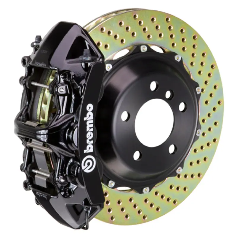 Brembo Gt Big Brake Kit For 2001–2002 Dodge Viper Rt/10 & Gts – Front, 6-Piston Calipers, 355X32Mm Two-Piece Drilled Rotors, Black Finish 1