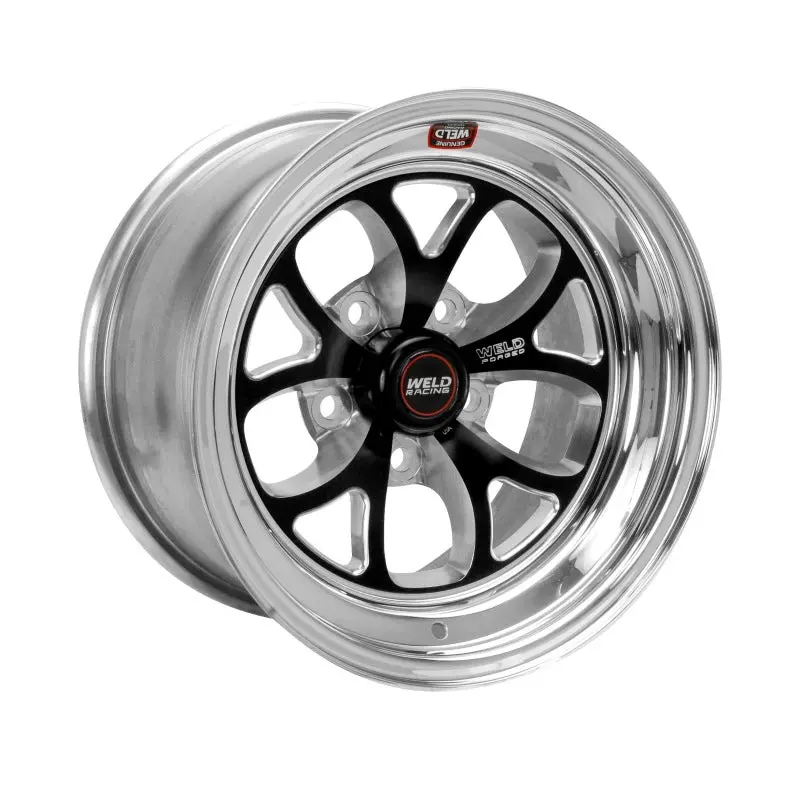 Weld S76 15X10.33 Black Alloy Wheel – 5X4.5 Bolt Pattern, 6.5" Backspace, Medium Pad Finish 1