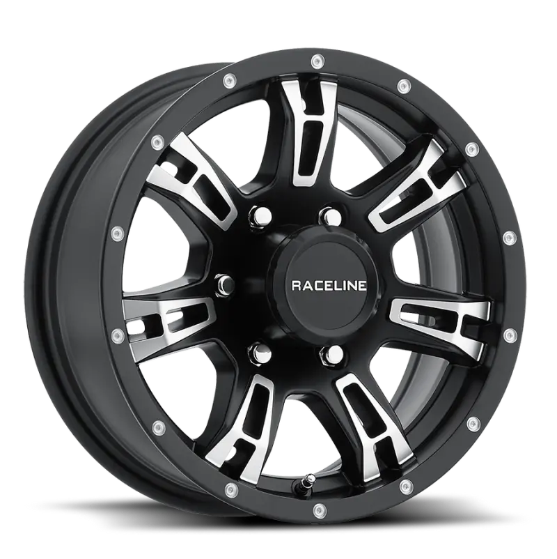 Raceline Arsenal 840 Black & Machined Wheel — 16X6", 8X165.1Mm, Zero Offset, 4.90Mm Bore 1