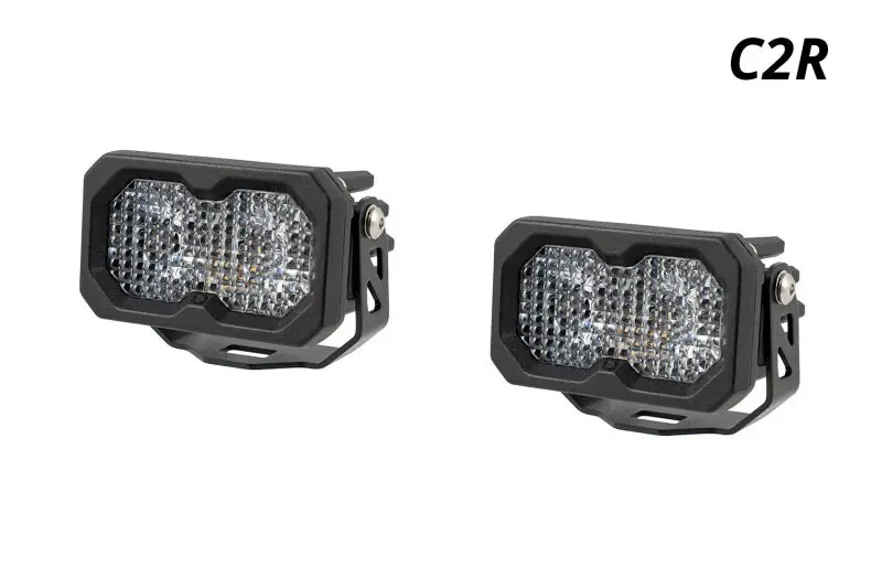 Diode Dynamics C2R White Flood Led Light Pods – Compact, Pair, Standard Output 1